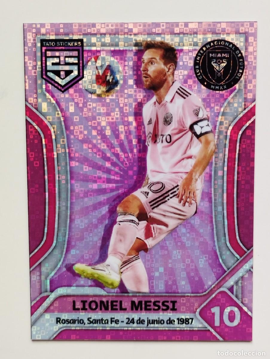Figurine di Calcio: CROMO- TARJETA- CARTA- CARD- LEO LIONEL MESSI ARGENTINA INTER DE MIAMI- STATO STICKERS