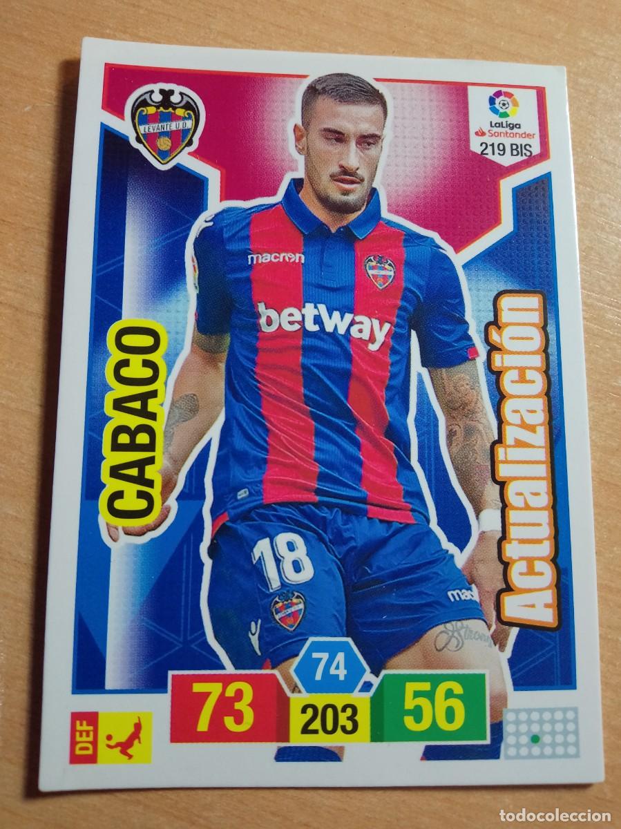Cromos de f&uacute;tbol: 219 BIS CABACO ACTUALIZACI&Oacute;N DEL LEVANTE 18 19 ADRENALYN XL 2018 2019 PANINI NUEVO