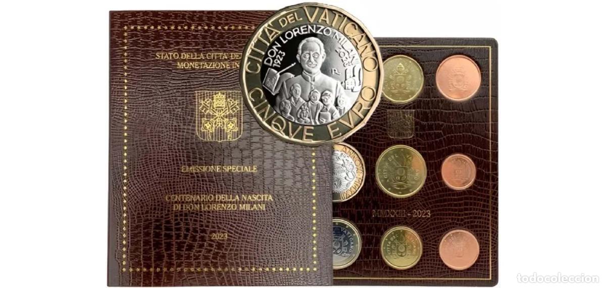 Cromos de f&uacute;tbol: Vatican City 2023 Euro set 9 Coins BU