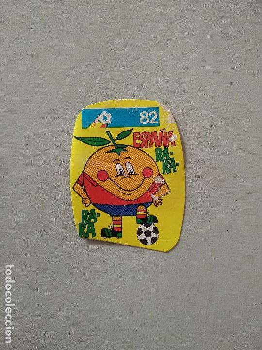 Cromos de F&uacute;tbol: MASCOTA ESPA&Ntilde;A RA RA CROMO FUTBOL MUNDIAL 1982 REYAUCA EL NARANJITO WORLD CUP ESPA&Ntilde;A 82