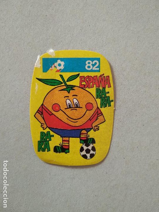 Cromos de F&uacute;tbol: MASCOTA ESPA&Ntilde;A RA RA CROMO FUTBOL MUNDIAL 1982 REYAUCA EL NARANJITO WORLD CUP ESPA&Ntilde;A 82
