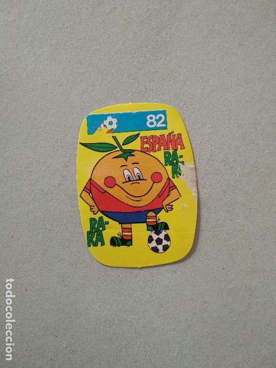 Cromos de F&uacute;tbol: MASCOTA ESPA&Ntilde;A RA RA CROMO FUTBOL MUNDIAL 1982 REYAUCA EL NARANJITO WORLD CUP ESPA&Ntilde;A 82