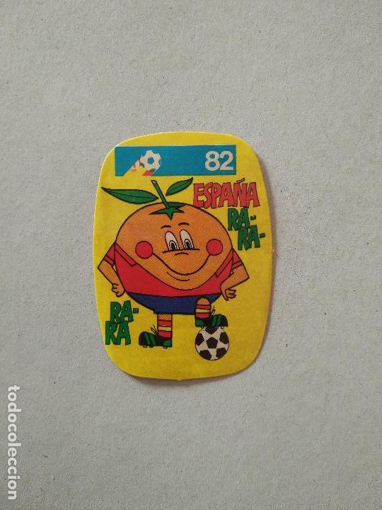 Cromos de F&uacute;tbol: MASCOTA ESPA&Ntilde;A RA RA CROMO FUTBOL MUNDIAL 1982 REYAUCA EL NARANJITO WORLD CUP ESPA&Ntilde;A 82