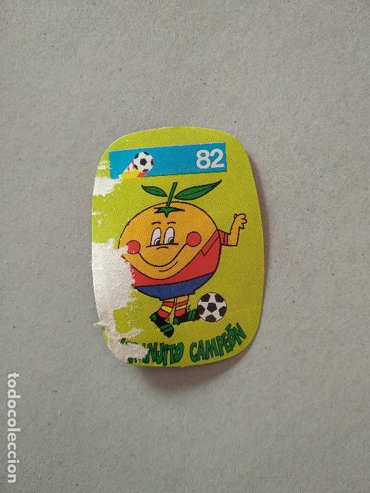 Cromos de F&uacute;tbol: MASCOTA NARANJITO CAMPEON CROMO FUTBOL MUNDIAL 1982 REYAUCA EL NARANJITO WORLD CUP ESPA&Ntilde;A 82