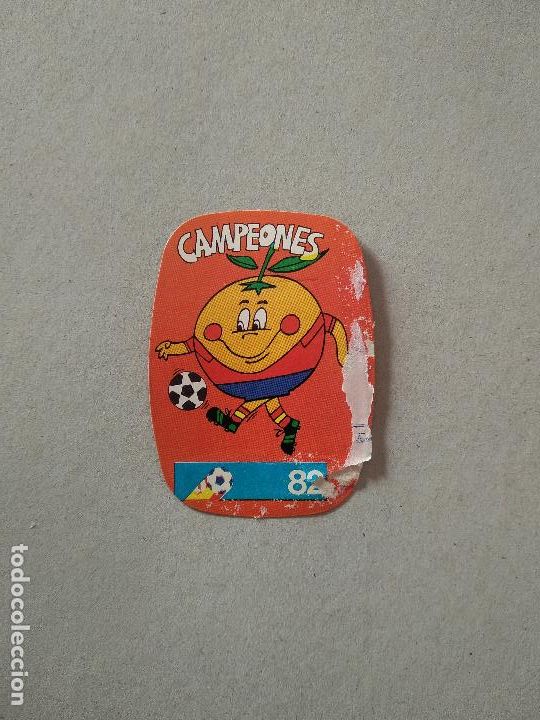 Cromos de F&uacute;tbol: MASCOTA CAMPEONES CROMO FUTBOL MUNDIAL 1982 REYAUCA EL NARANJITO WORLD CUP ESPA&Ntilde;A 82