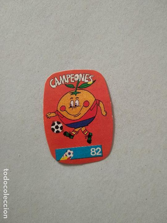 Cromos de F&uacute;tbol: MASCOTA CAMPEONES CROMO FUTBOL MUNDIAL 1982 REYAUCA EL NARANJITO WORLD CUP ESPA&Ntilde;A 82