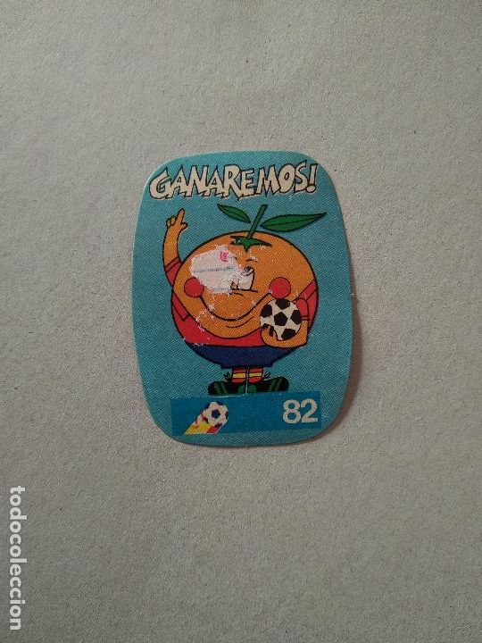 Cromos de F&uacute;tbol: MASCOTA GANAREMOS CROMO FUTBOL MUNDIAL 1982 REYAUCA EL NARANJITO WORLD CUP ESPA&Ntilde;A 82
