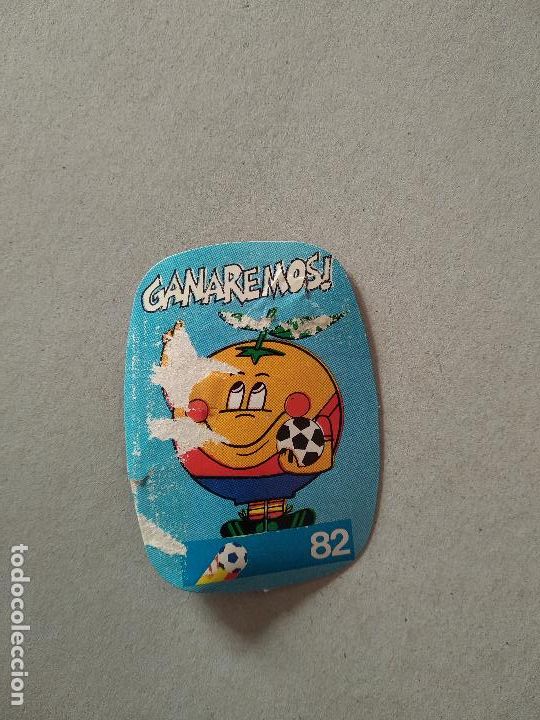 Cromos de F&uacute;tbol: MASCOTA GANAREMOS CROMO FUTBOL MUNDIAL 1982 REYAUCA EL NARANJITO WORLD CUP ESPA&Ntilde;A 82