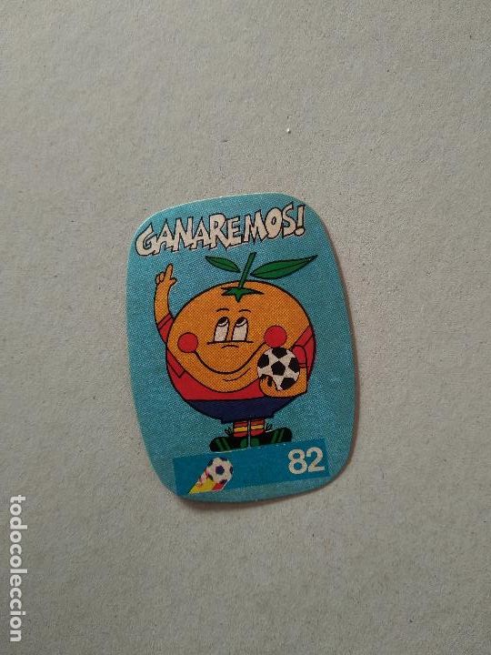 Cromos de F&uacute;tbol: MASCOTA GANAREMOS CROMO FUTBOL MUNDIAL 1982 REYAUCA EL NARANJITO WORLD CUP ESPA&Ntilde;A 82