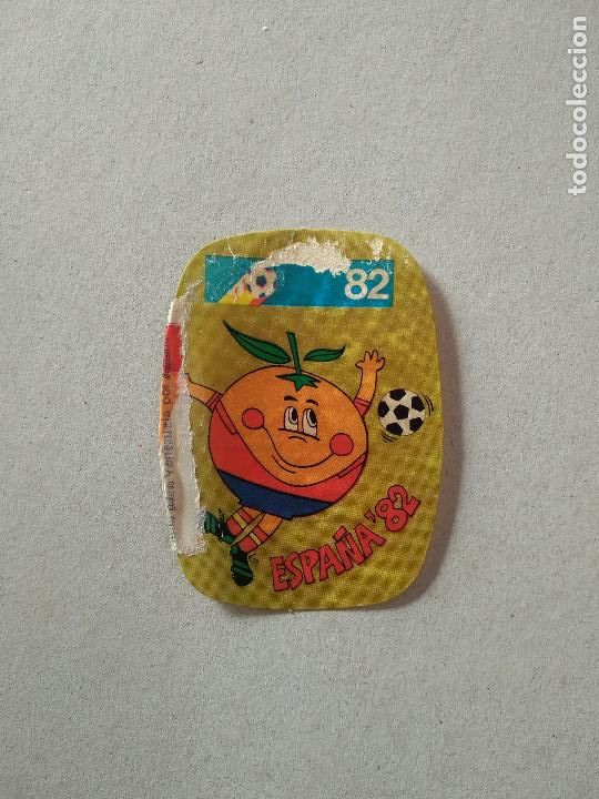 Cromos de F&uacute;tbol: MASCOTA ESPA&Ntilde;A 82 CROMO FUTBOL MUNDIAL 1982 REYAUCA EL NARANJITO WORLD CUP