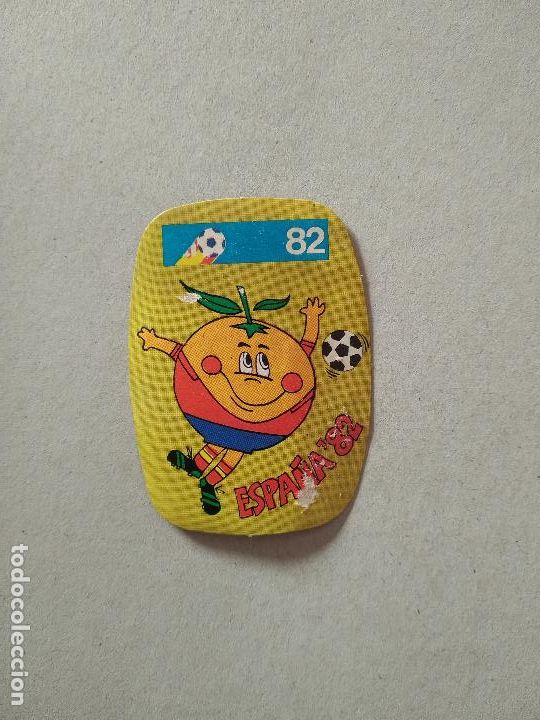 Cromos de F&uacute;tbol: MASCOTA ESPA&Ntilde;A 82 CROMO FUTBOL MUNDIAL 1982 REYAUCA EL NARANJITO WORLD CUP