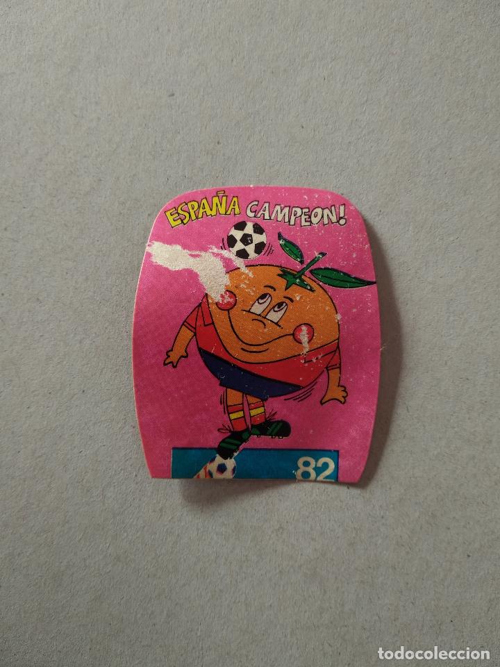 Cromos de F&uacute;tbol: MASCOTA ESPA&Ntilde;A CAMPEON 82 CROMO FUTBOL MUNDIAL 1982 REYAUCA EL NARANJITO WORLD CUP