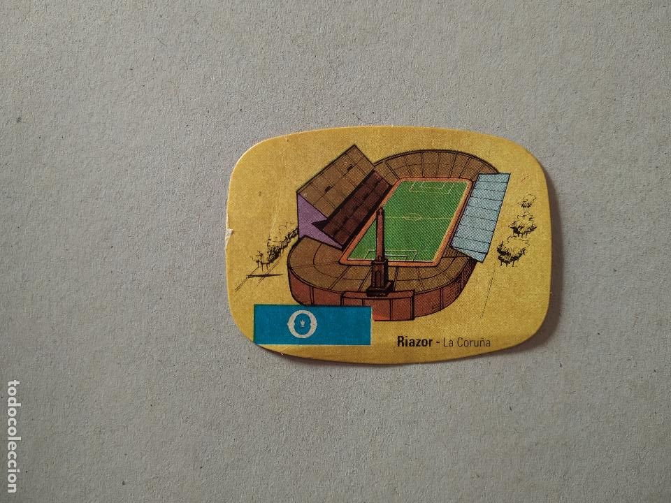 Cromos de F&uacute;tbol: ESTADIO RIAZOR LA CORU&Ntilde;A ESPA&Ntilde;A 82 CROMO FUTBOL MUNDIAL 1982 REYAUCA EL NARANJITO WORLD CUP