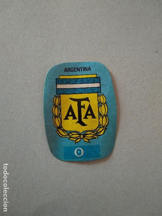 Cromos de F&uacute;tbol: ESCUDO ARGENTINA ESPA&Ntilde;A 82 CROMO FUTBOL MUNDIAL 1982 REYAUCA EL NARANJITO WORLD CUP