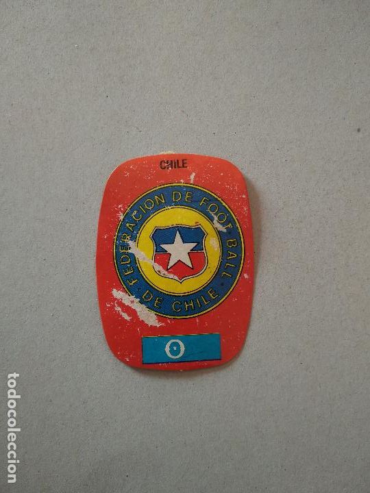 Cromos de F&uacute;tbol: ESCUDO CHILE ESPA&Ntilde;A 82 CROMO FUTBOL MUNDIAL 1982 REYAUCA EL NARANJITO WORLD CUP