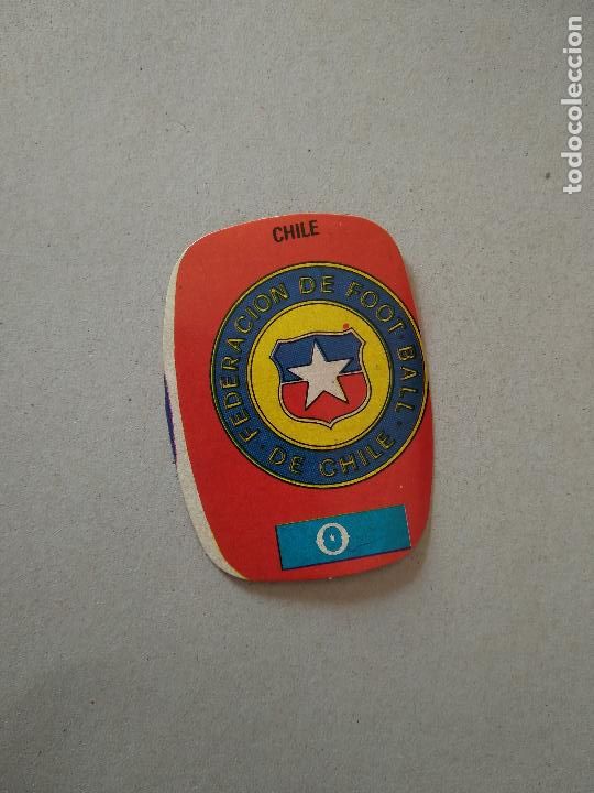 Cromos de F&uacute;tbol: ESCUDO CHILE ESPA&Ntilde;A 82 CROMO FUTBOL MUNDIAL 1982 REYAUCA EL NARANJITO WORLD CUP