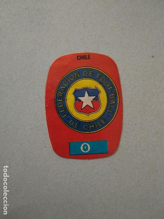 Cromos de F&uacute;tbol: ESCUDO CHILE ESPA&Ntilde;A 82 CROMO FUTBOL MUNDIAL 1982 REYAUCA EL NARANJITO WORLD CUP