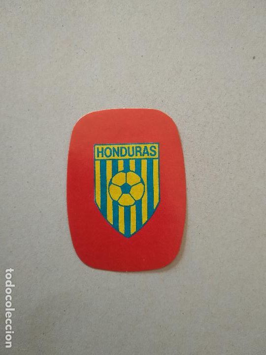Cromos de F&uacute;tbol: ESCUDO HONDURAS ESPA&Ntilde;A 82 CROMO FUTBOL MUNDIAL 1982 REYAUCA EL NARANJITO WORLD CUP