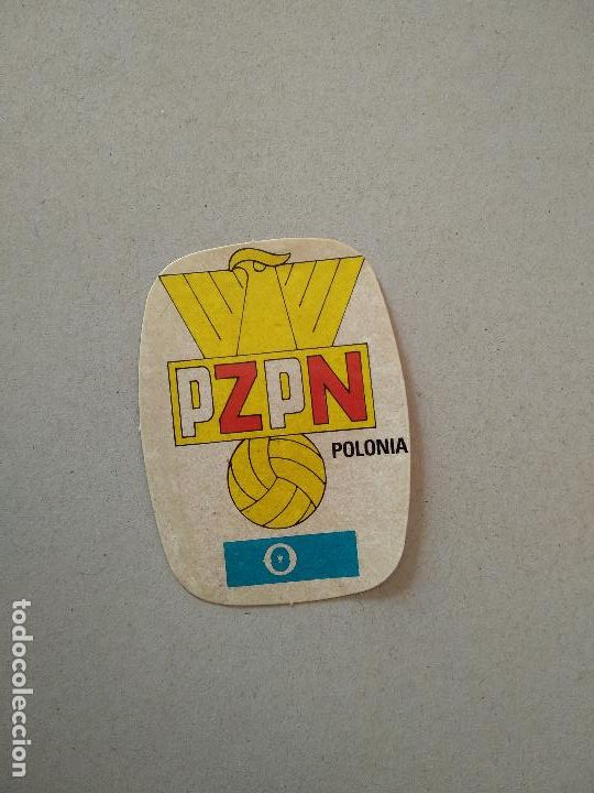 Cromos de F&uacute;tbol: ESCUDO POLONIA ESPA&Ntilde;A 82 CROMO FUTBOL MUNDIAL 1982 REYAUCA EL NARANJITO WORLD CUP