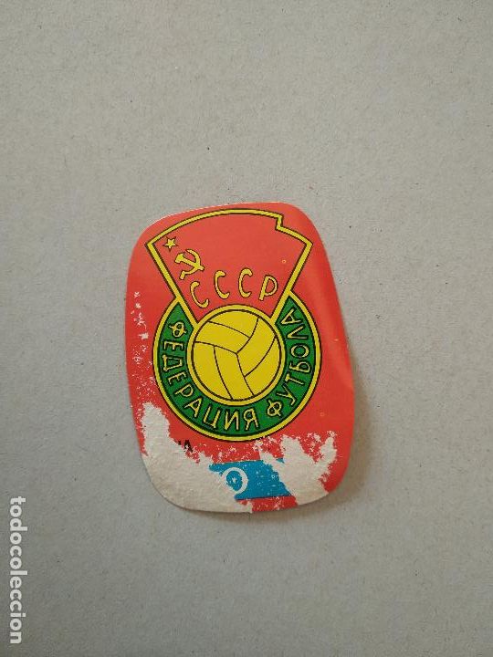 Cromos de F&uacute;tbol: ESCUDO RUSIA ESPA&Ntilde;A 82 CROMO FUTBOL MUNDIAL 1982 REYAUCA EL NARANJITO WORLD CUP