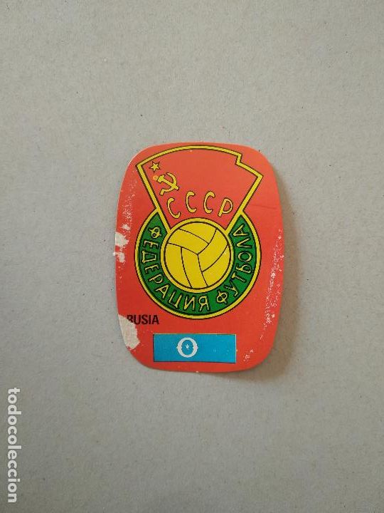 Cromos de F&uacute;tbol: ESCUDO RUSIA ESPA&Ntilde;A 82 CROMO FUTBOL MUNDIAL 1982 REYAUCA EL NARANJITO WORLD CUP
