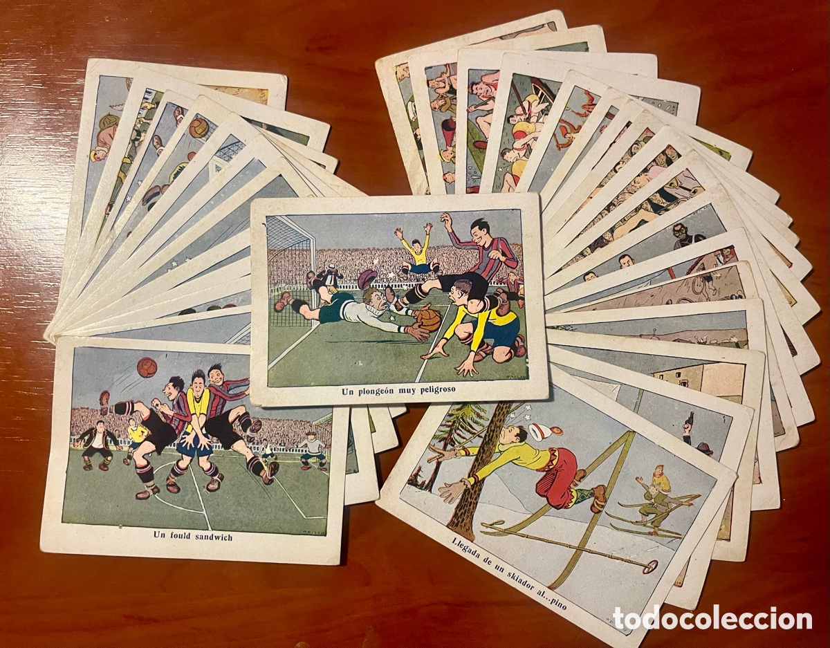 Cartes &agrave; collectionner de Football: COLECCI&Oacute;N CROMOS FOOT-BALL SPORTS SIGLO XX, 32 CROMOS COMPLETA, (THE Y ELIXIR PUJOL), RAR&Iacute;SIMA!!!