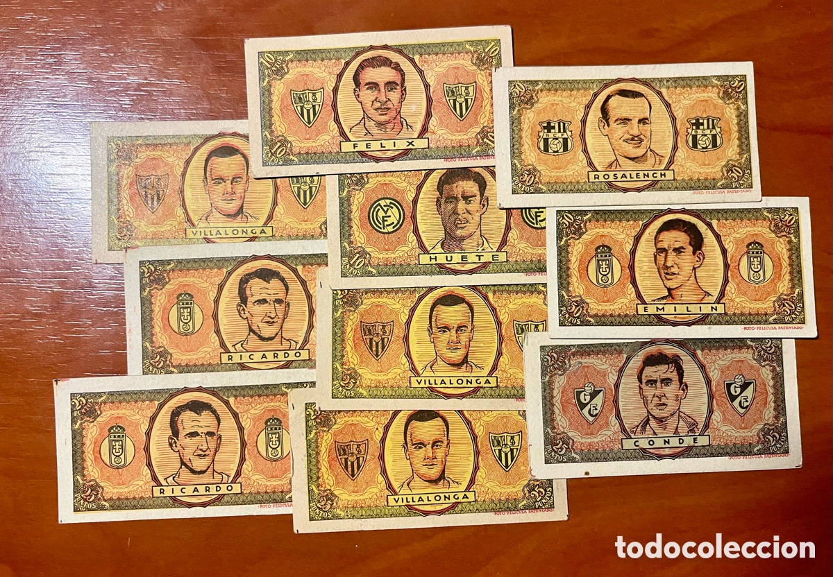 Cartes &agrave; collectionner de Football: COLECCI&Oacute;N CROMO BILLETE-JUEGO, 10 CROMOS COMPLETA, (VALE POR 25 PUNTOS), RARILLA!!!