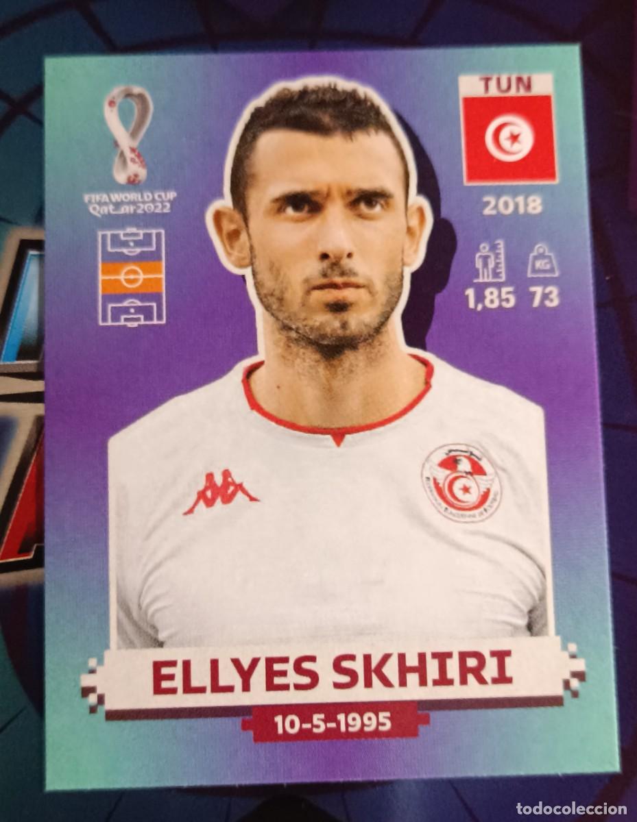 Cromos de F&uacute;tbol: TUN16 ELLYES SKHIRI TUNEZ TUN 16 STICKER PANINI MUNDIAL 2022 WORLD CUP QATAR COPA MUNDO
