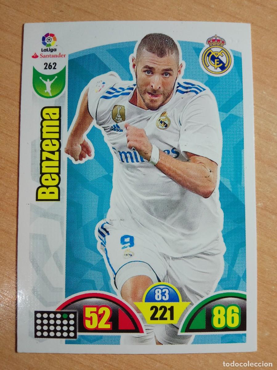 Fu&szlig;ball-Sticker: 262 BENZEM&Aacute; REAL MADRID 17 18 ADRENALYN XL 2017 2018 NUEVO