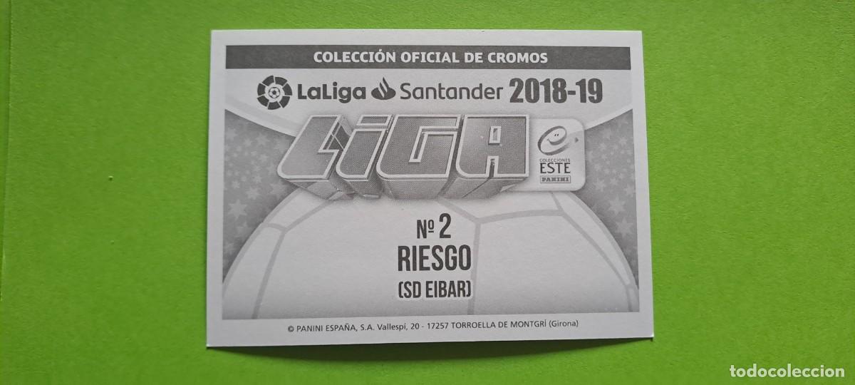 Cromos de f&uacute;tbol: RIESGO EIBAR N&ordm; 2 ESTE 18 19 2018 2019 - Foto 2