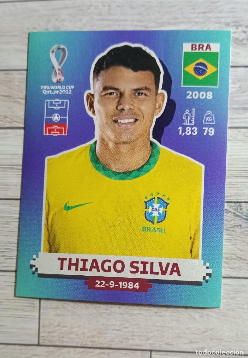 Cromos de f&uacute;tbol: BRA9 THIAGO SILVA BRASIL BRA 9 STICKER PANINI MUNDIAL 2022 WORLD CUP QATAR COPA MUNDO
