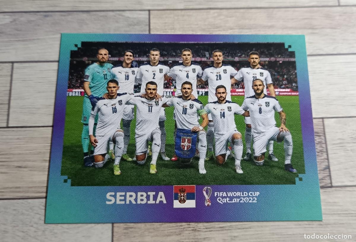 Cromos de F&uacute;tbol: SRB1 ALINEACION EQUIPO SERBIA SRB 1 STICKER PANINI MUNDIAL 2022 WORLD CUP QATAR COPA MUNDO
