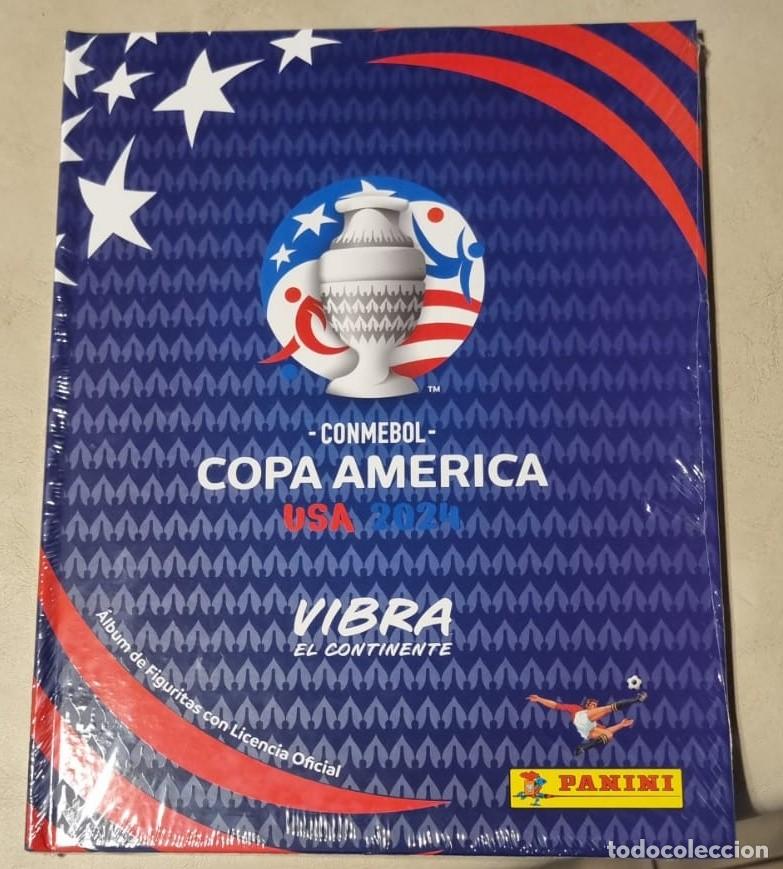 Cromos de f&uacute;tbol: ALBUM PANINI TAPA DURA COPA AMERICA 2024 + 50 SOBRES EDICION ARGENTINA