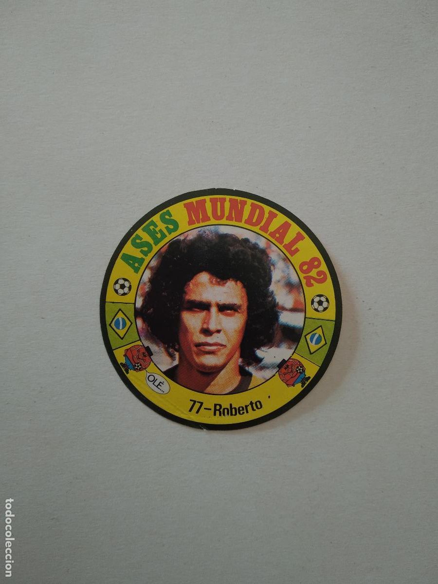 Cromos de f&uacute;tbol: 77 ROBERTO BRASIL CROMO FUTBOL ASES MUNDIAL 1982 WORLD CUP COPA MUNDO 82 REYAUCA