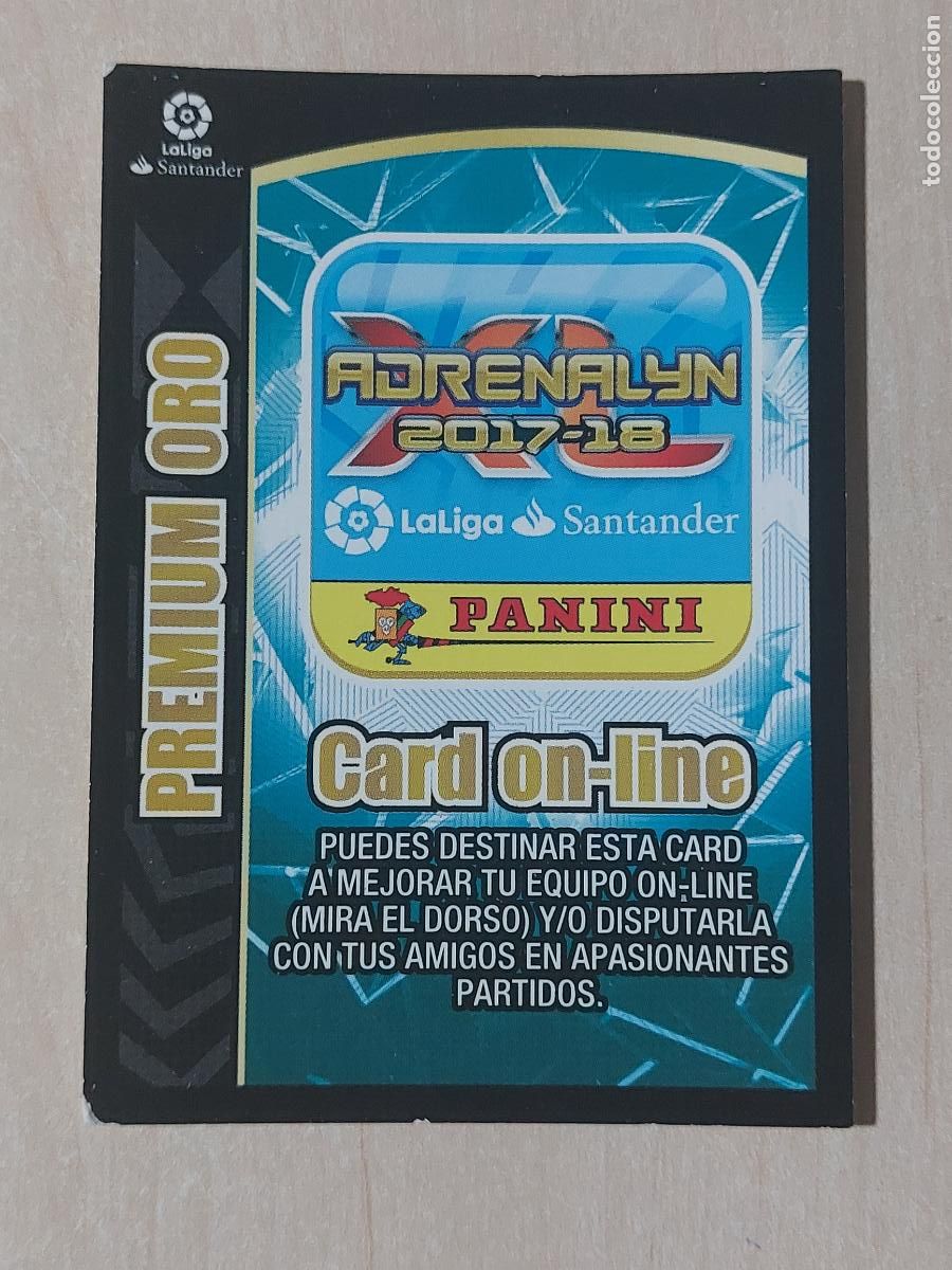 Cromos de F&uacute;tbol: FICHA PREMIUM ORO - ADRENALYN 17 18 - PANINI 2017 - 18 - CROMO - CARD ON LINE