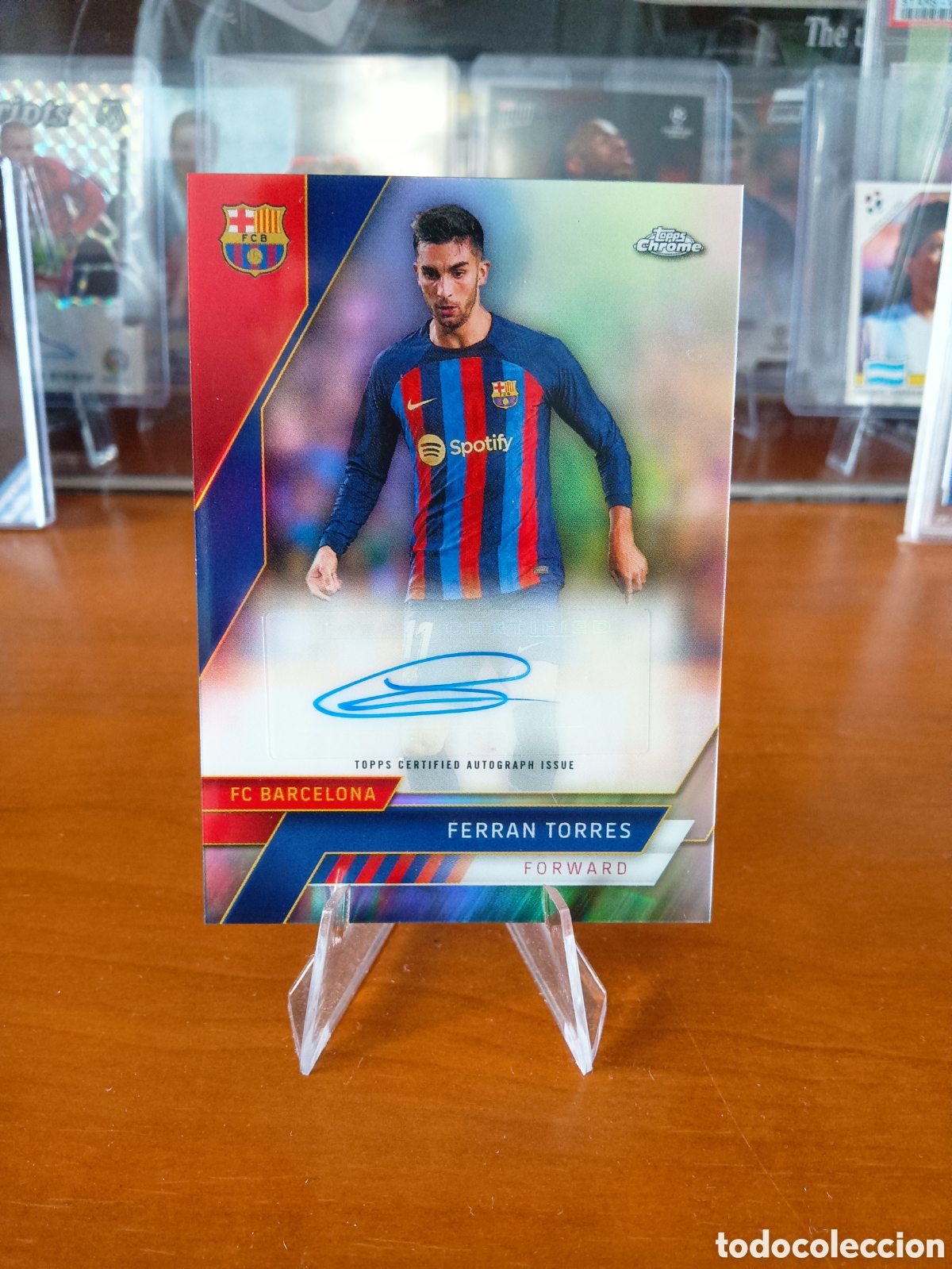 Figurine di Calcio: Ferr&aacute;n Torres AU-TO aut&oacute;grafo Topps Chrome FC Barcelona