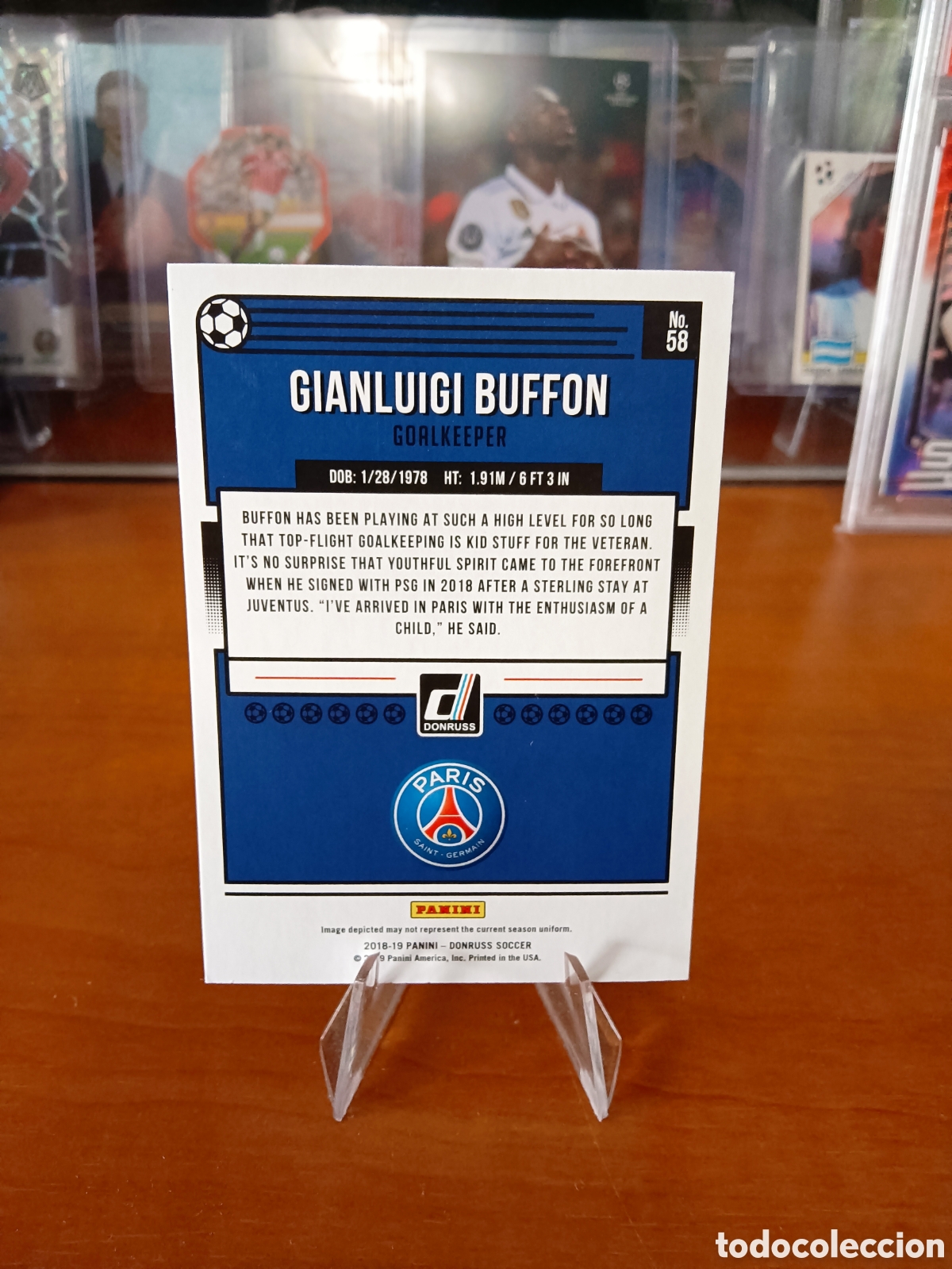 Cromos de f&uacute;tbol: Buffon 58 PSG Donruss - Foto 2