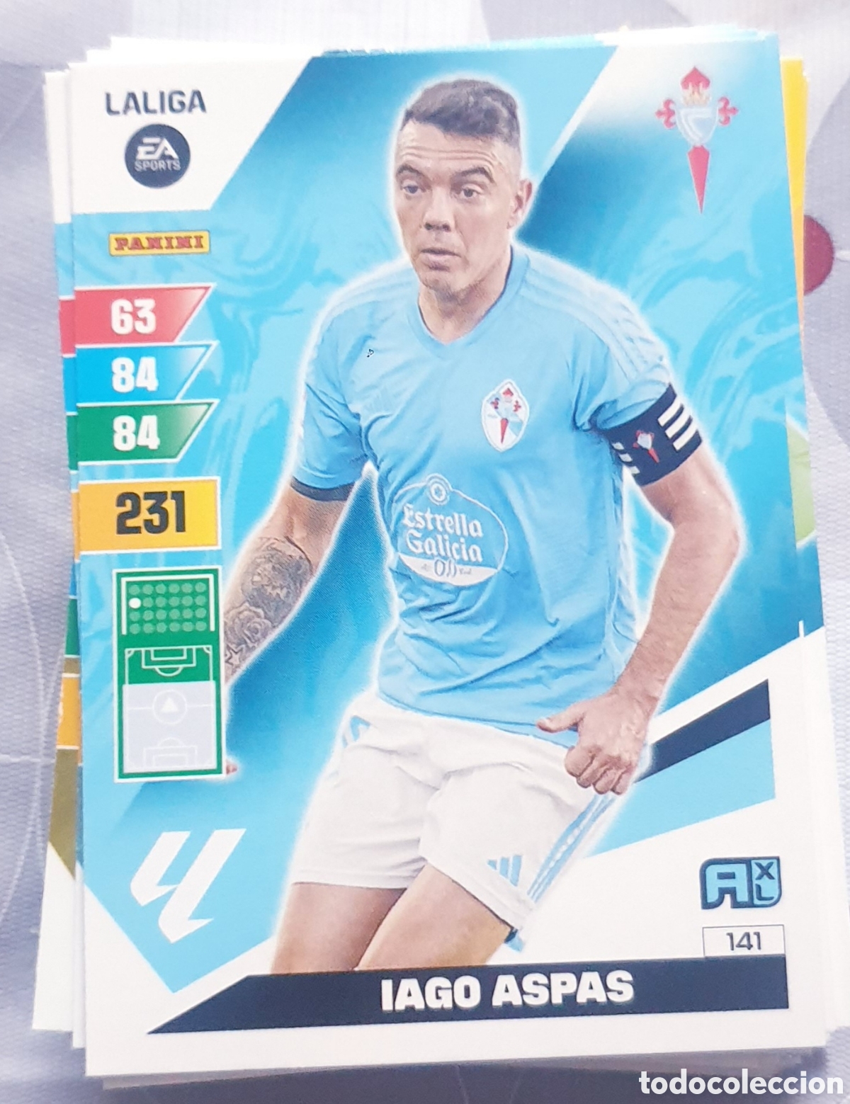 Cromos de f&uacute;tbol: 141 aspas celta adrenalyn 24 - Foto 1