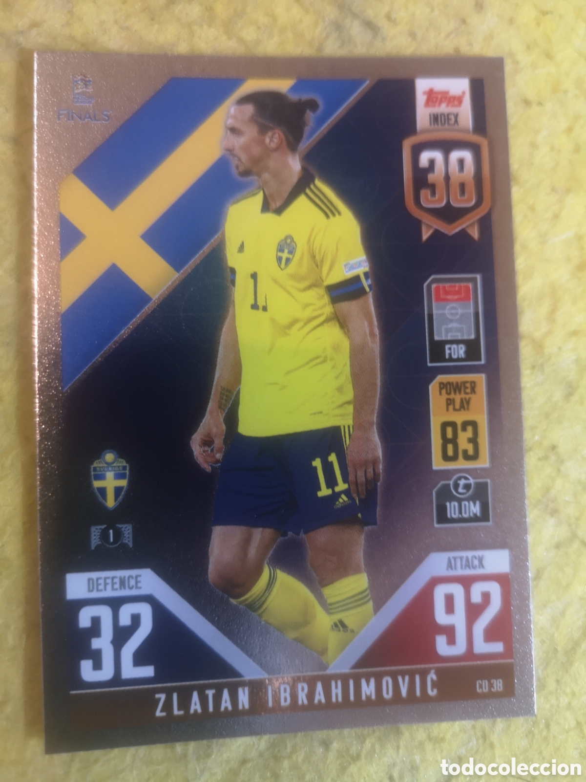 Fu&szlig;ball-Sticker: MATCH ATTAX 101 UEFA NATIONS LEAGUE FINALS 2022 PARALELA ZLATAN IBRAHIMOVIC - CD 38