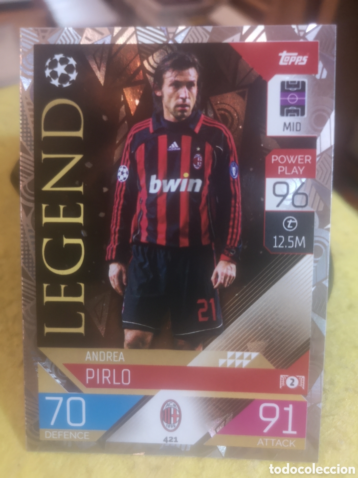 Cromos de f&uacute;tbol: MATCH ATTAX 2022 2023 - 22 23 CHAMPIONS TOPPS LEGEND ANDREA PIRLO 421 MILAN