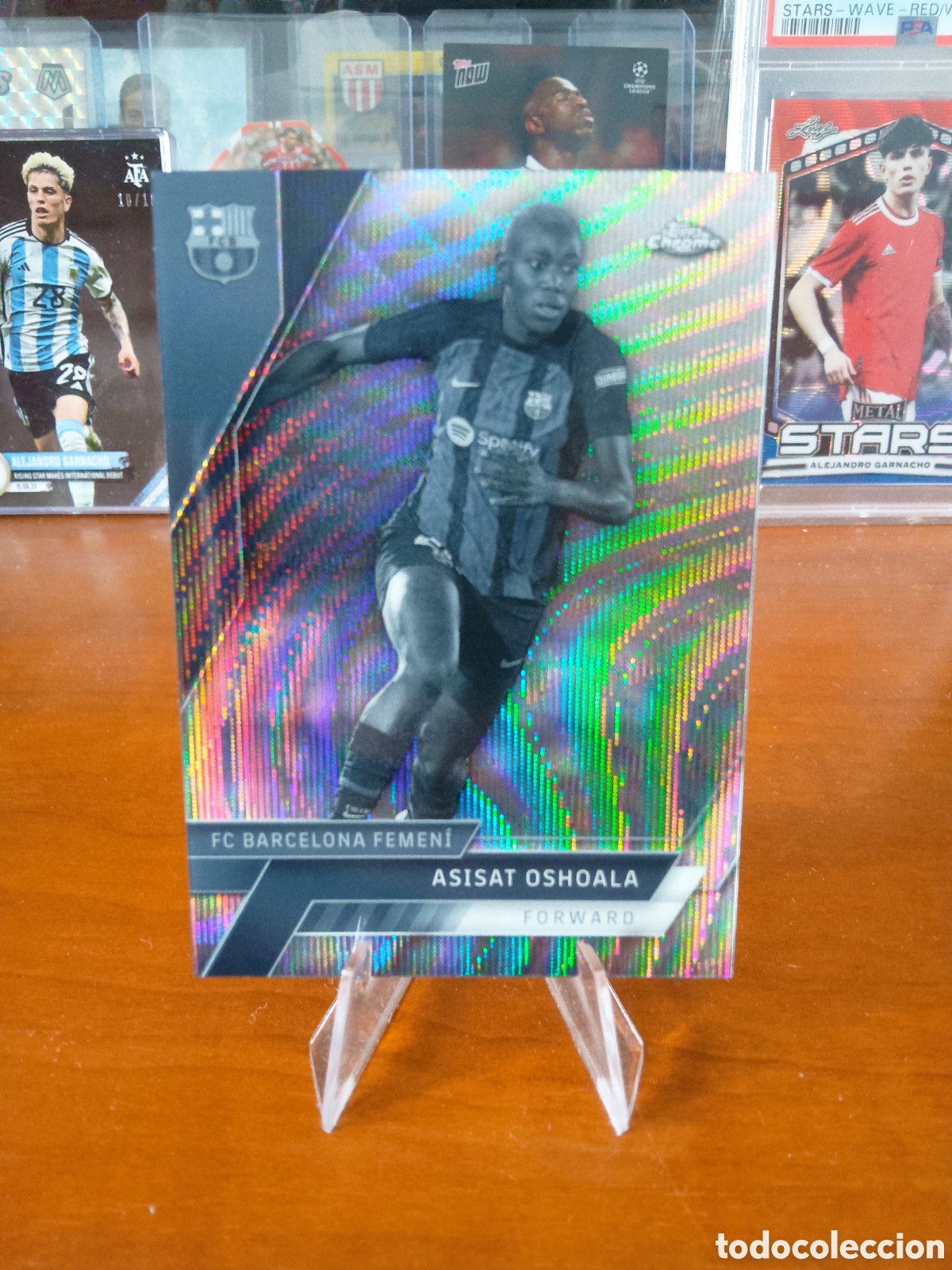 Football Stickers: Oshoala Black & White Wave 60 Topps Chrome FC Barcelona Femenino