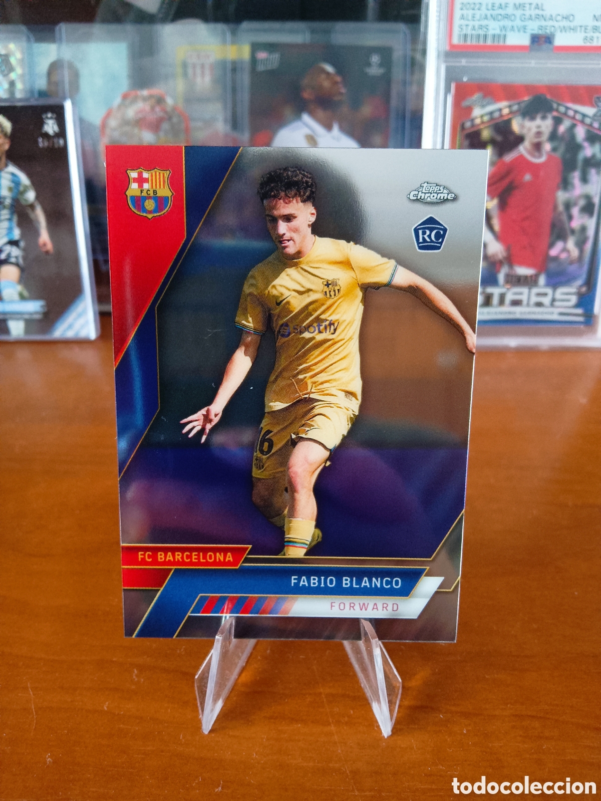 Fu&szlig;ball-Sticker: Fabio Blanco 66 RC Rookie Card Topps Chrome FC Barcelona