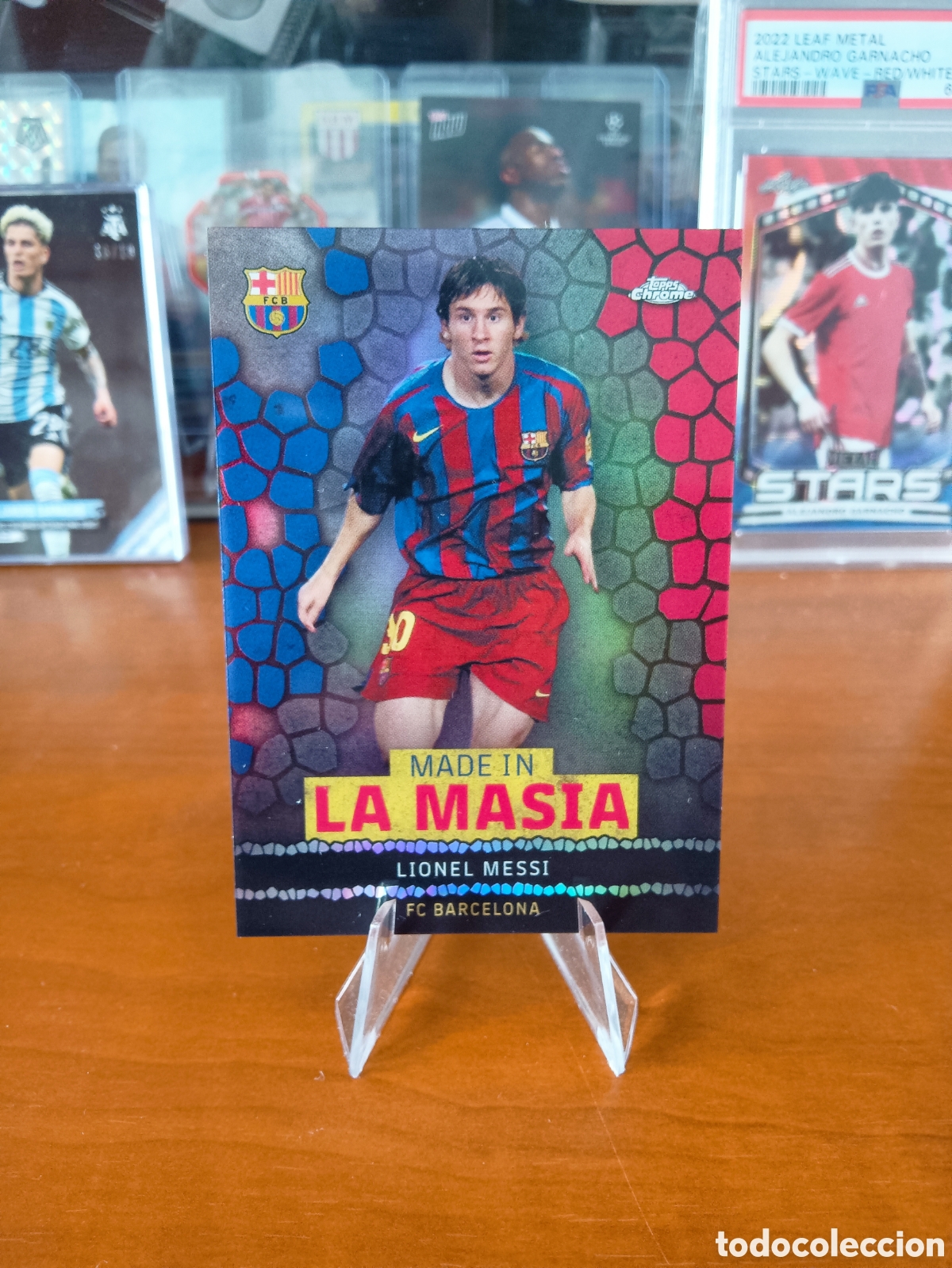 Fu&szlig;ball-Sticker: Messi LA-5 MADE IN LA MASIA Topps Chrome FC Barcelona