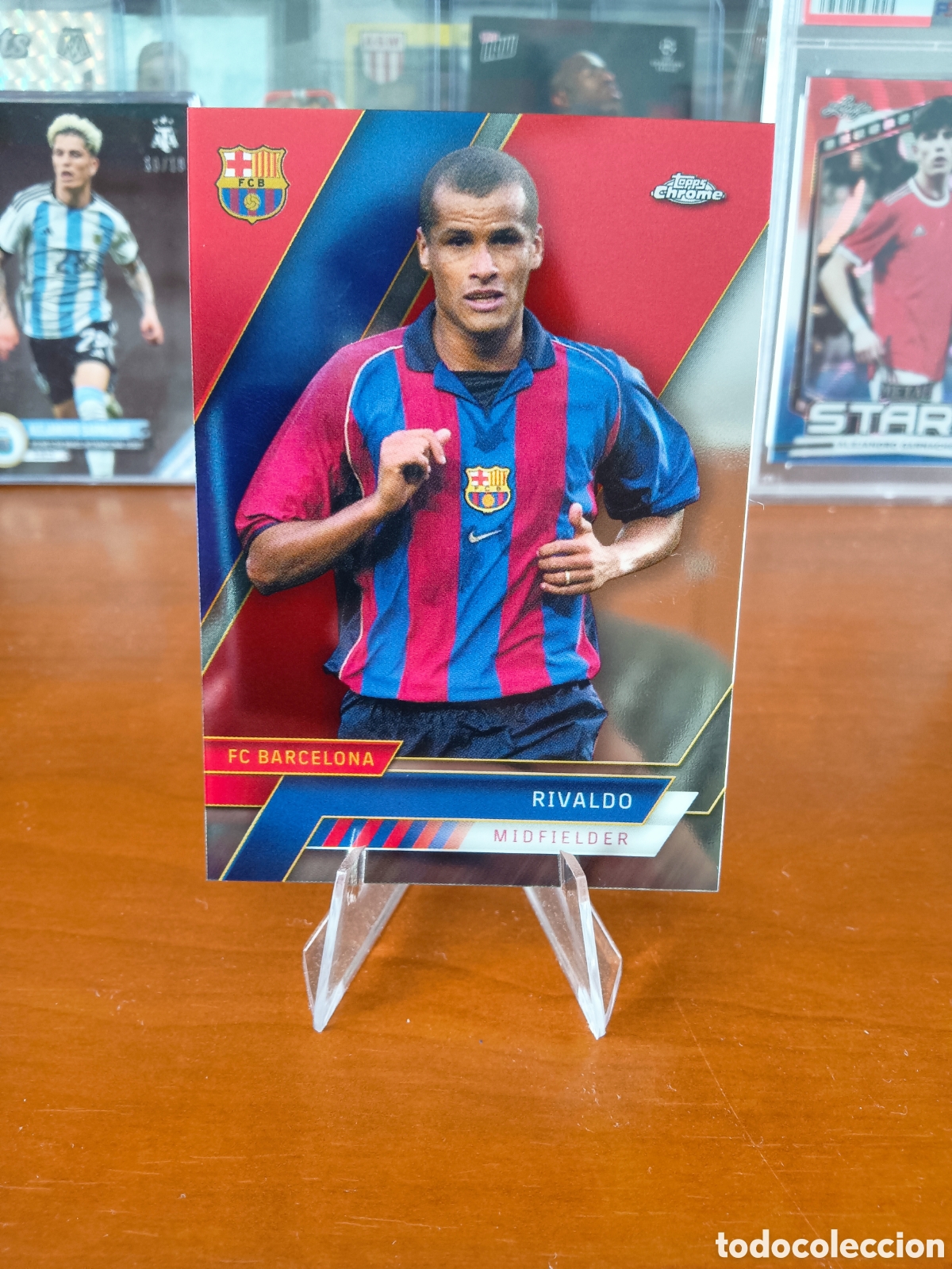Figurine di Calcio: Rivaldo 48 Topps Chrome FC Barcelona