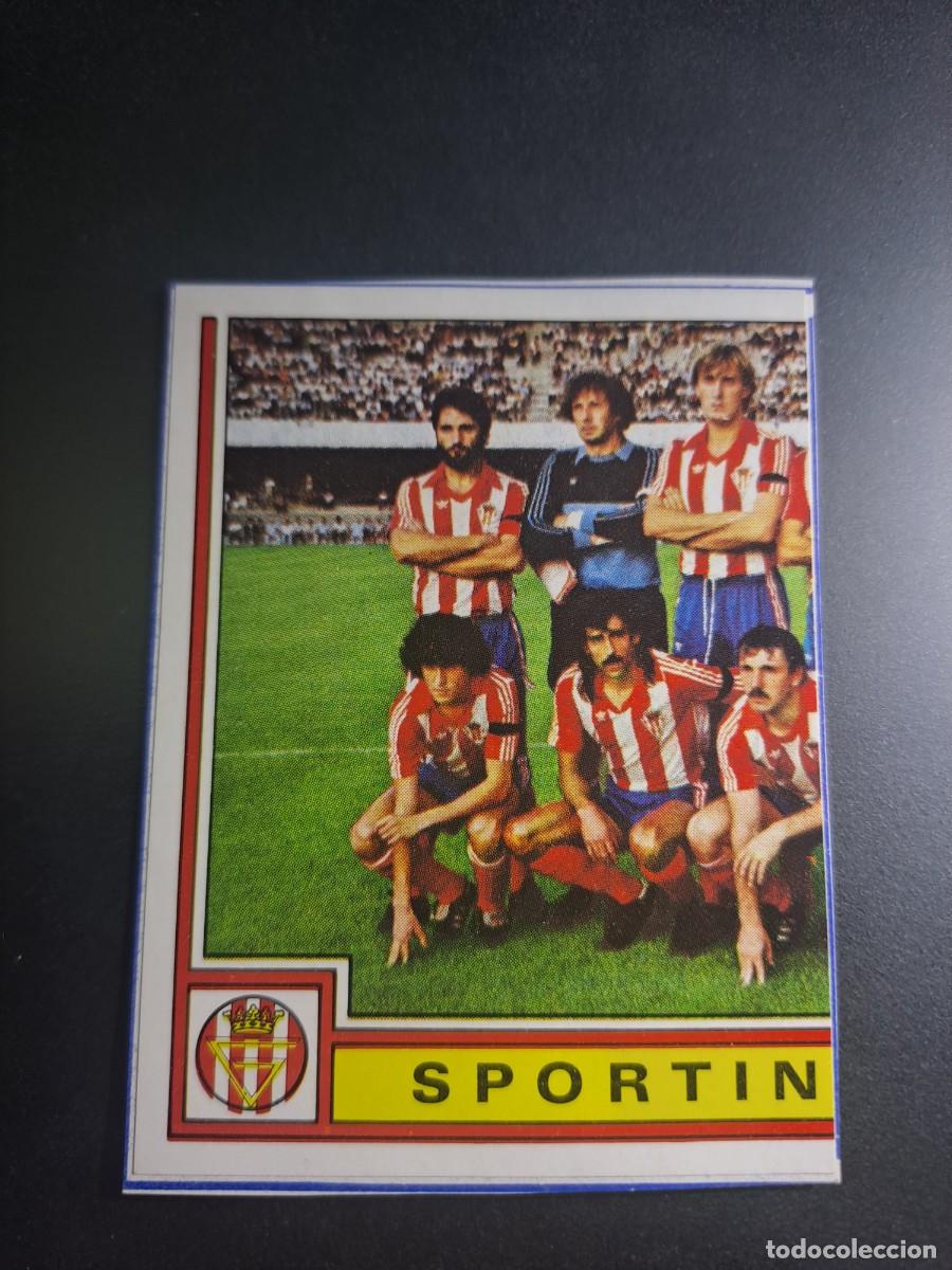 Figurine di Calcio: CROMO EQUIPO ALINEACION 110 SPORTING DE GIJON FUTBOL 83 82 1982 1983 PANINI CROMO CROM RECORTADO