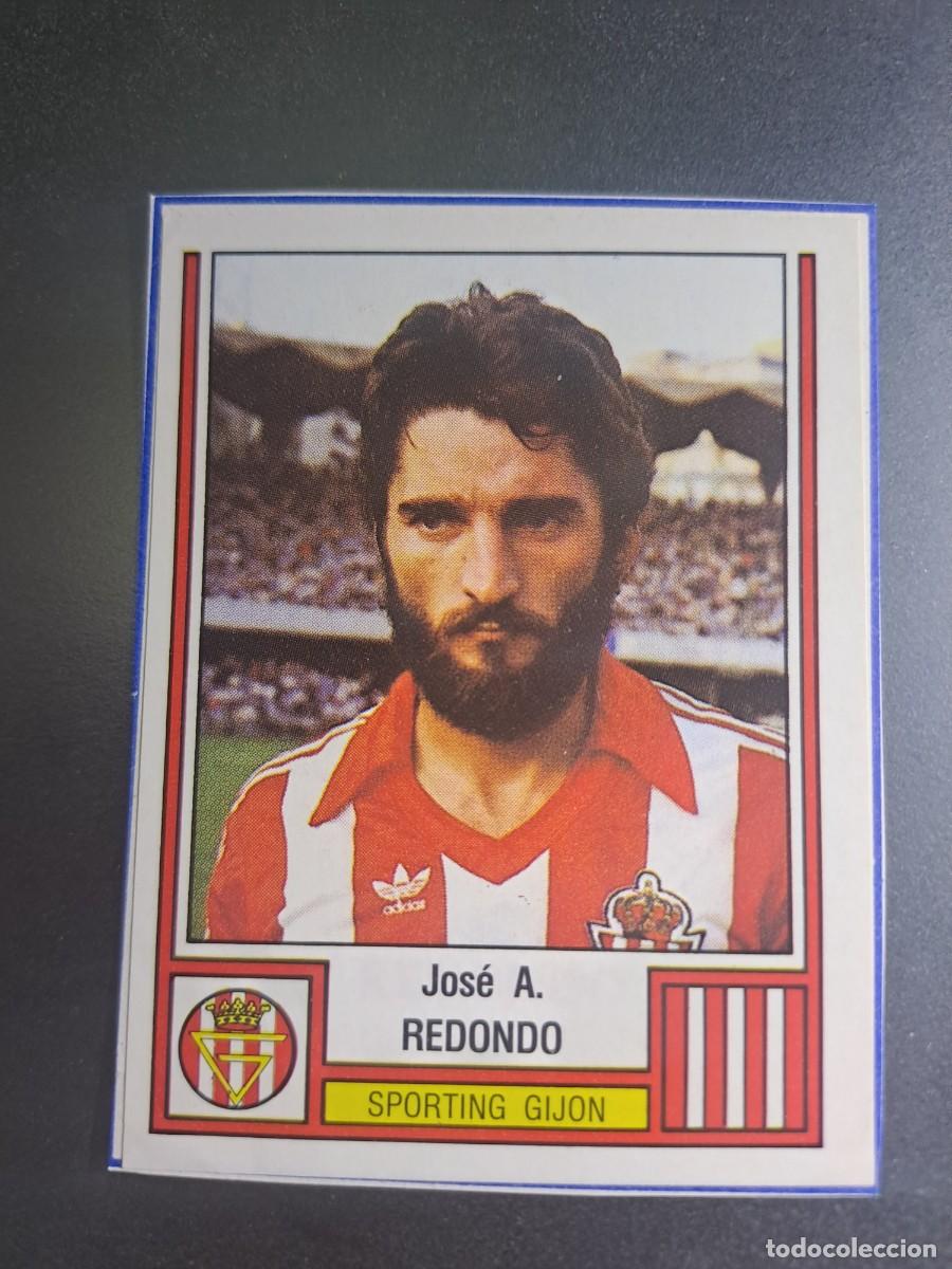 Fu&szlig;ball-Sticker: CROMO REDONDO 114 SPORTING DE GIJON FUTBOL 83 82 1982 1983 PANINI CROMO CROM RECORTADO