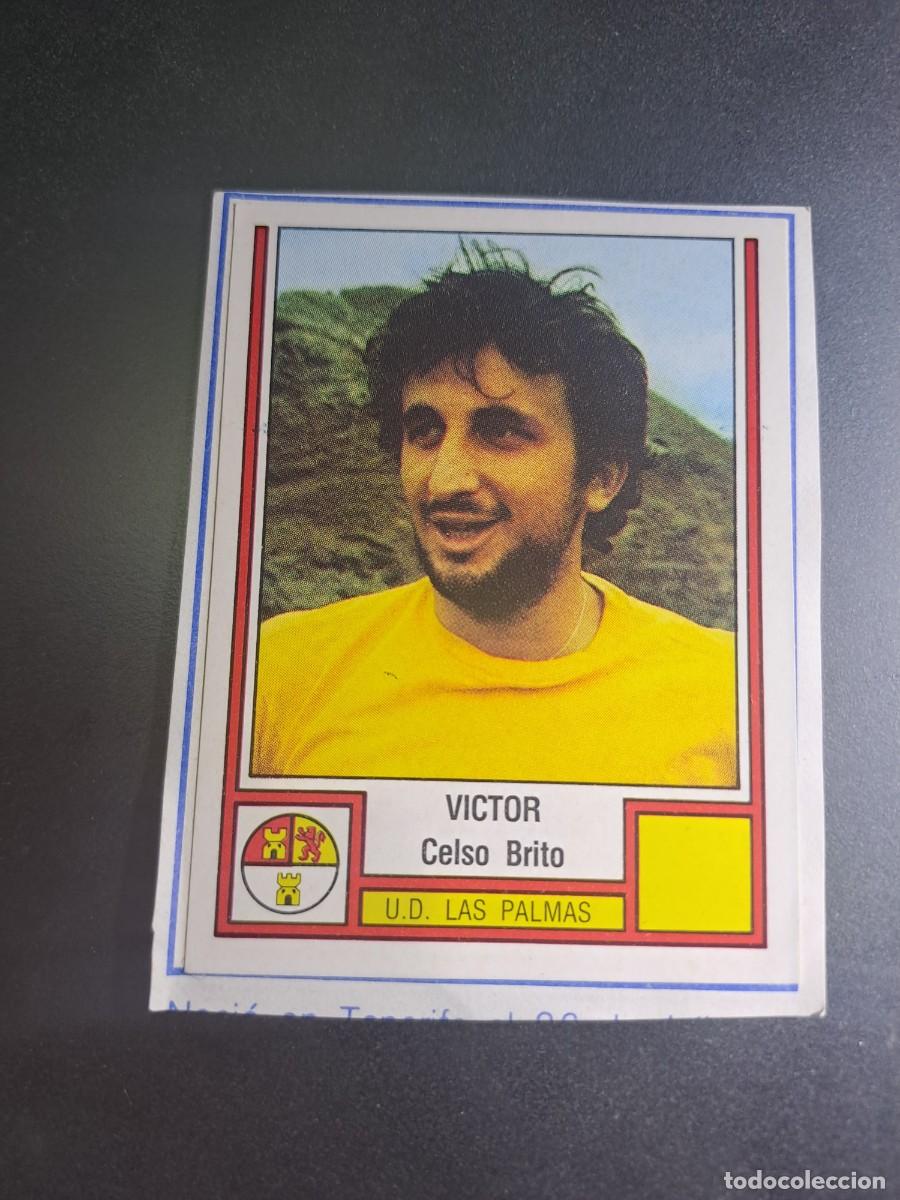 Fu&szlig;ball-Sticker: CROMO VICTOR 141 LAS PALMAS FUTBOL 83 POPO 152 MALAGA 82 1982 1983 PANINI CROMO CROM RECORTADO