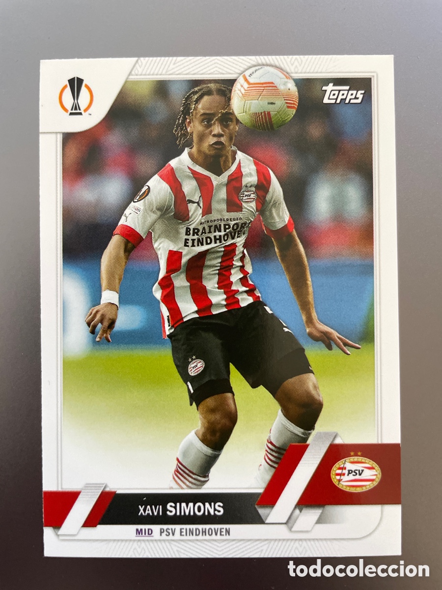 Cromos de f&uacute;tbol: Xavi Simons 60 Topps UCL 2023 PSV Eindhoven - Foto 1