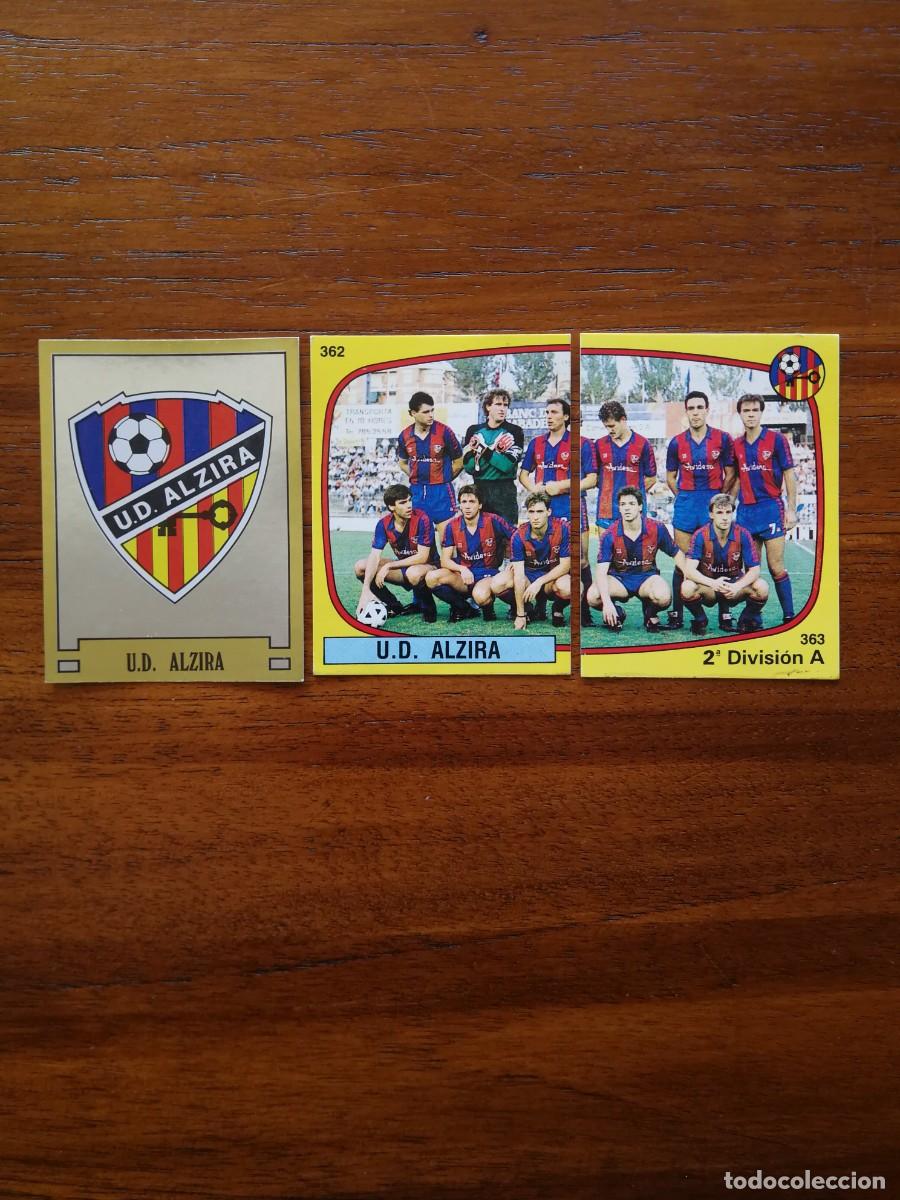 Fu&szlig;ball-Sticker: U. D. Alzira - PANINI FUTBOL 89 - Equipo Completo ( 3 cromos ) 1988/89 88/89 Sin pegar