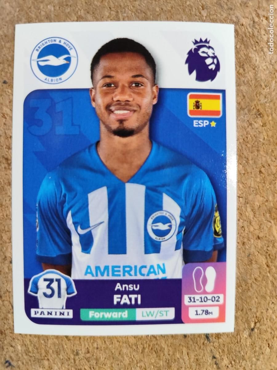 Cromos de f&uacute;tbol: PREMIER LEAGUE STICKER ANSU FATI BRIGHTON # 160 PANINI